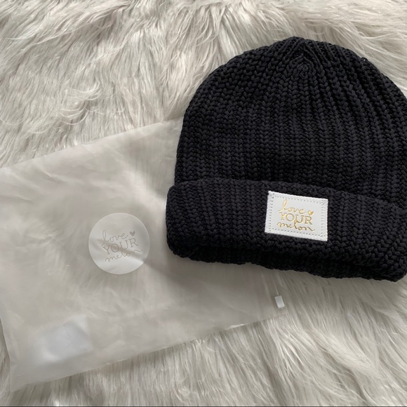Love Your Melon Accessories - New in Bag Black Love Your Melon Beanie